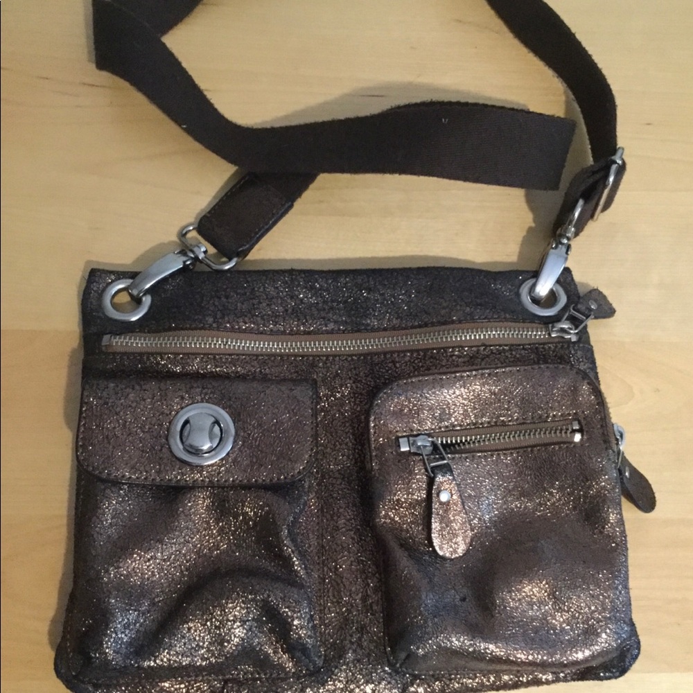Copper metallic leather purse